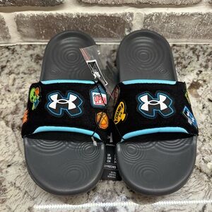 Under Armour B Ignite Select Patches Slide Sandals 6Y NWT
